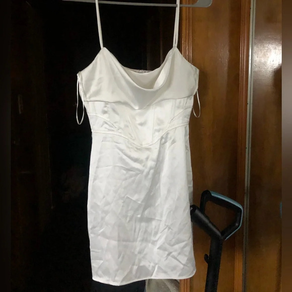 ZARA SATIN LINGERIE STYLE DRESS - Picture 8 of 15